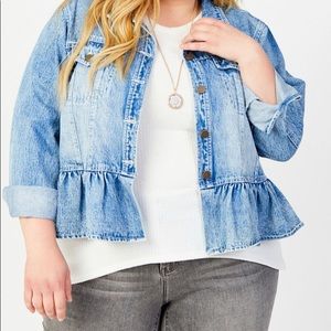 Ruffle Denim Jacket - A Beautiful Soul